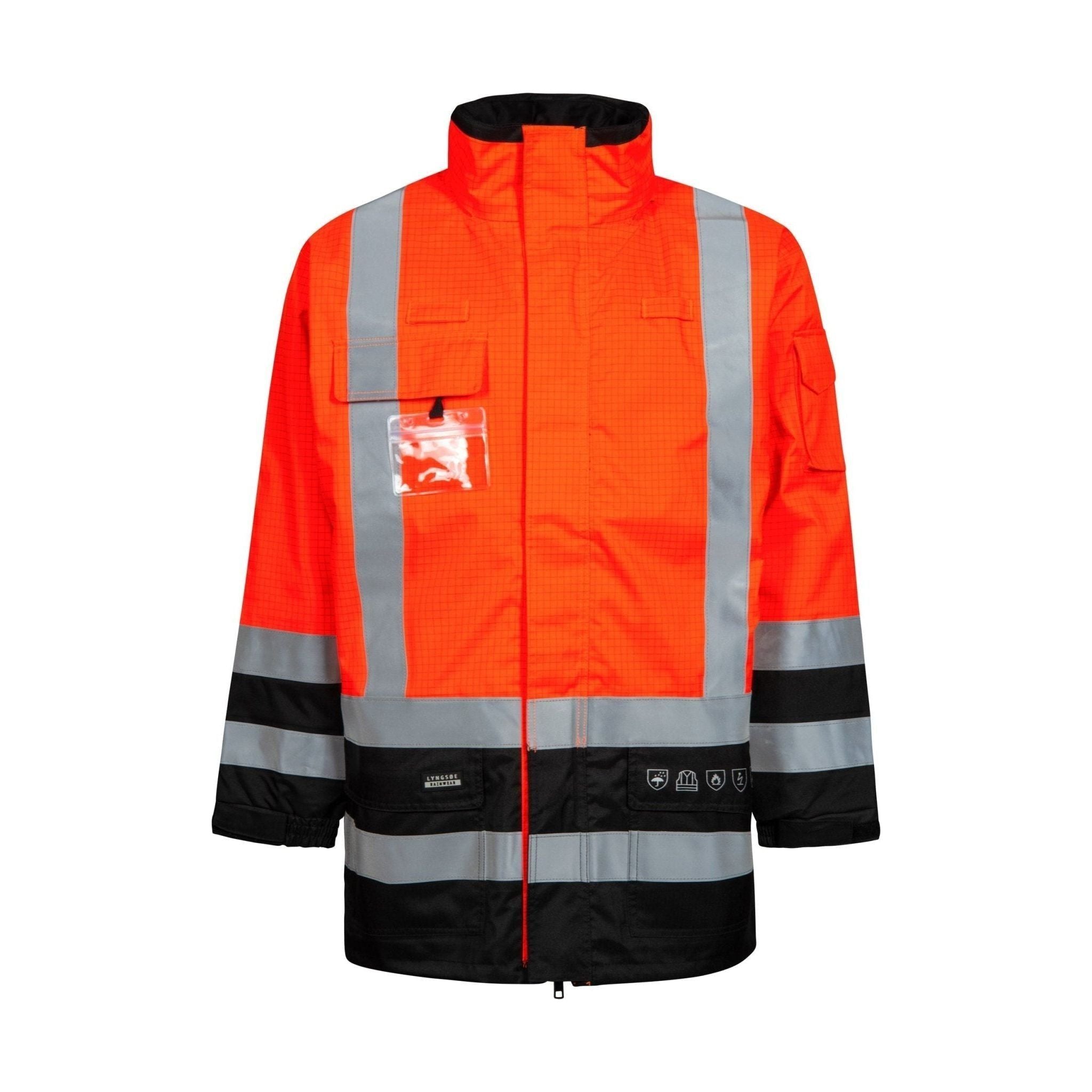 Lyngsøe Brandhæmmende Vis Regnjakke Rivfast Lr11355 - Regntøj  - 5708217034508
