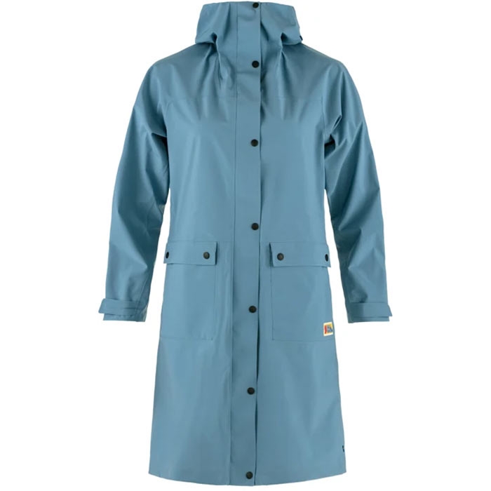 Blue Fjallraven Rain Parka Kvinder Damer Dawn Blå Regntøj Poncho - Fjällräven Regntøj  - 7323451012532