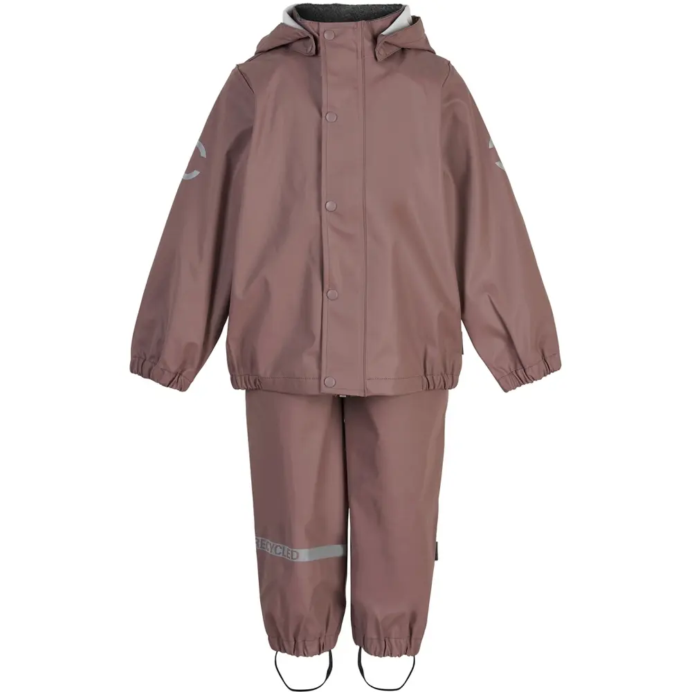 Brun Regnsæt Burlwood 122 - Mikk-line Regntøj  - 5715073208745