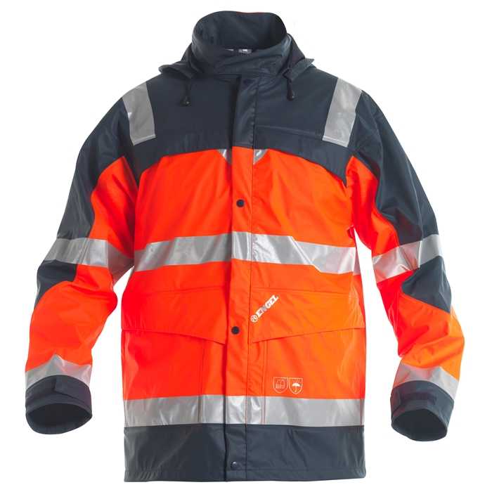 Engel 20471 Regnjakke Orange Marine - Fe-engel Regntøj  - 5702825953923