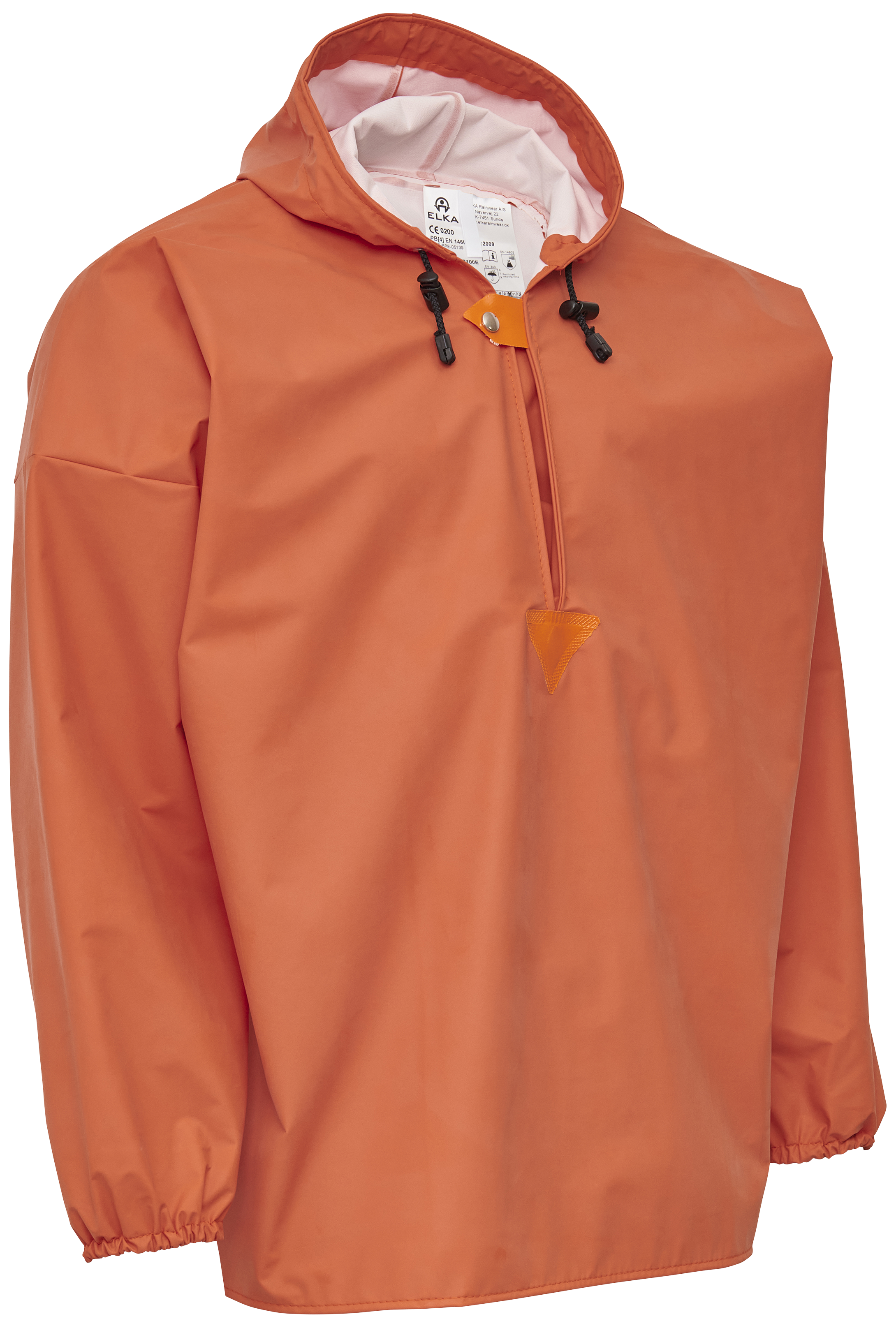 Regnanorak Elastikmanchetter 077100e Orange Str - Elka Regntøj  - 5706219177933