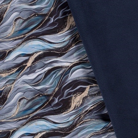 Softshell Abstrakt Digitalprint Blå - Regntøj