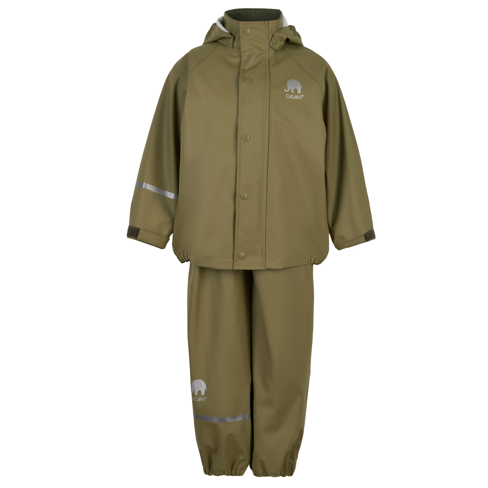 Grøn Khaki Regntøj - Celavi Regntøj  - 5714625593476
