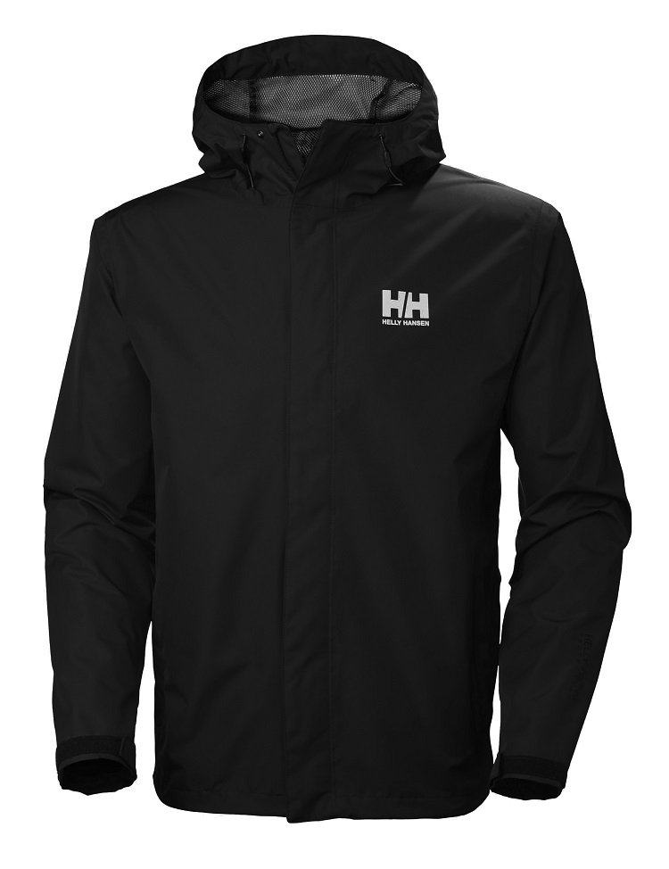 Sort Helly Hansen Seven Regnjakke Herre - Helly Hansen Regntøj