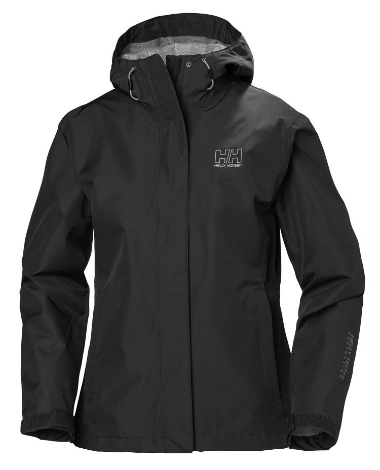 Sort Helly Hansen Seven Regnjakke Dame - Helly Hansen Regntøj