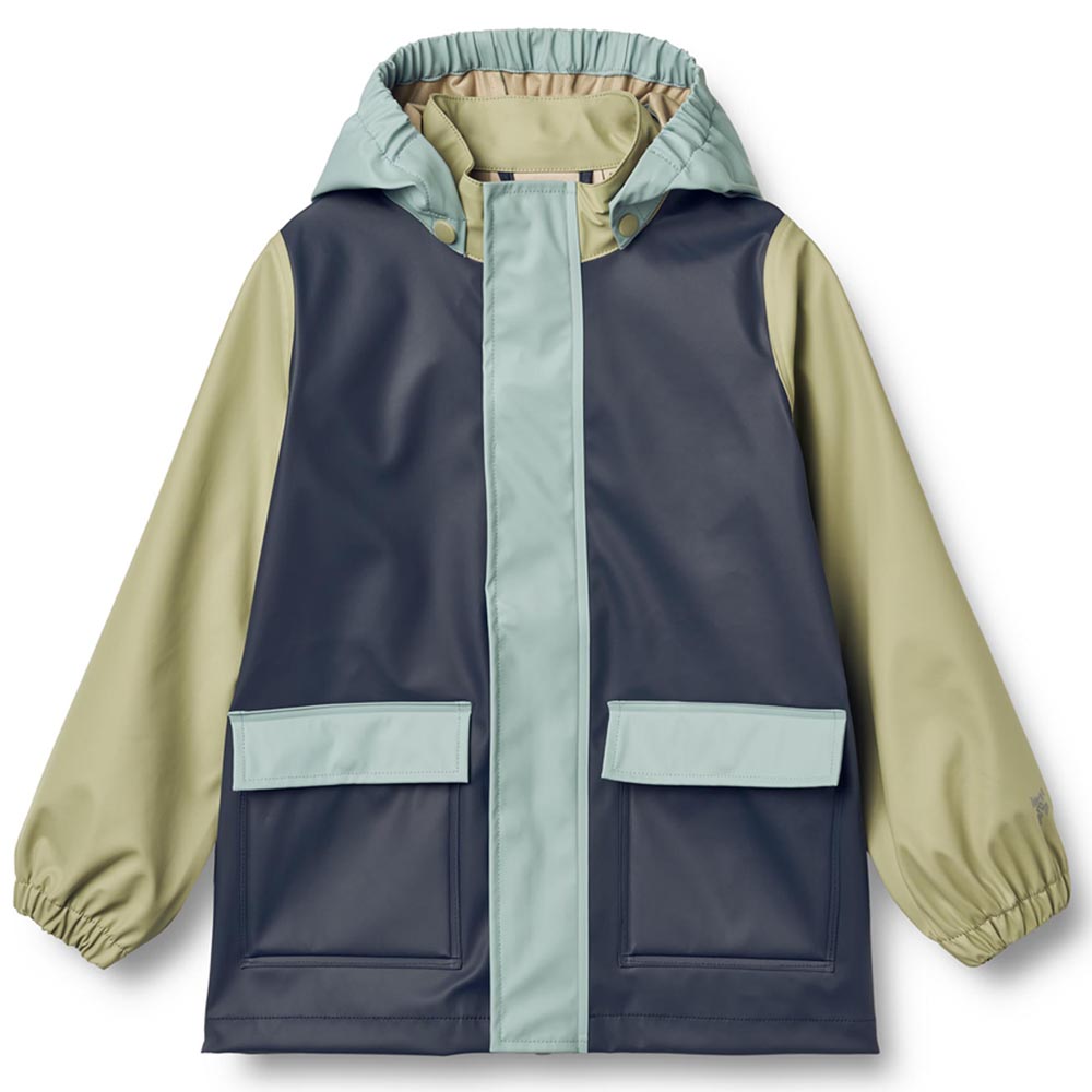 Blå Recycled Otu Regnjakke - Wheat Regntøj  - 5715596142021