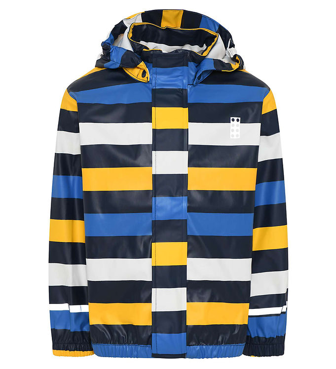 Blå Lego Wear Regnjakke Lwjonathan 102 Striber - LegoÂ® Wear Regntøj  - 5700068268415