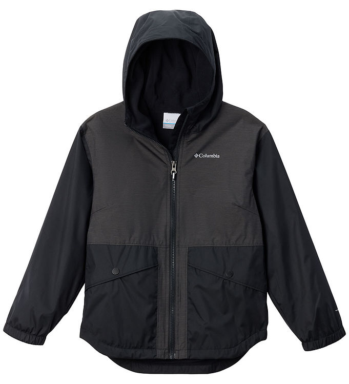 Sort Columbia Regnjakke Fleece Rainy Trails - Columbia Regntøj  - 0195981044737