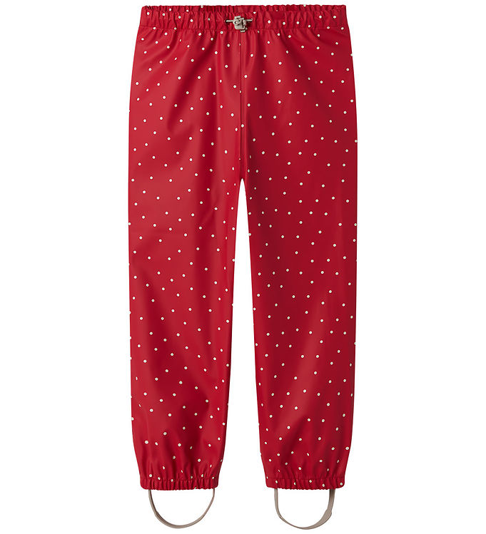Rød Marmar Regnbukser Olaf Red Dew Dot - Marmar Regntøj  - 5715522185900