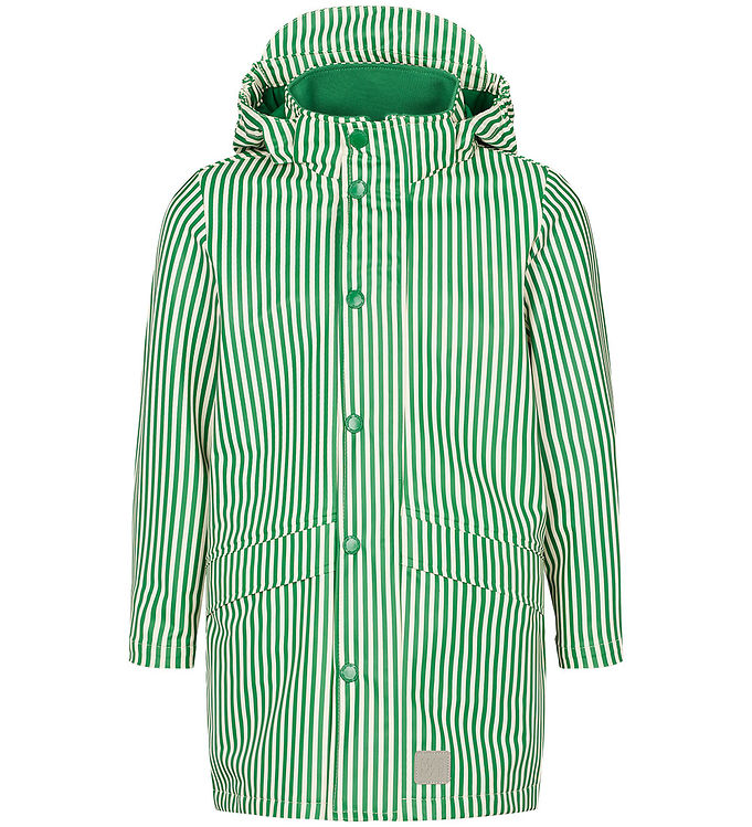 Grøn Marmar Regnjakke October Green Stripes - Marmar Regntøj  - 5715522185801