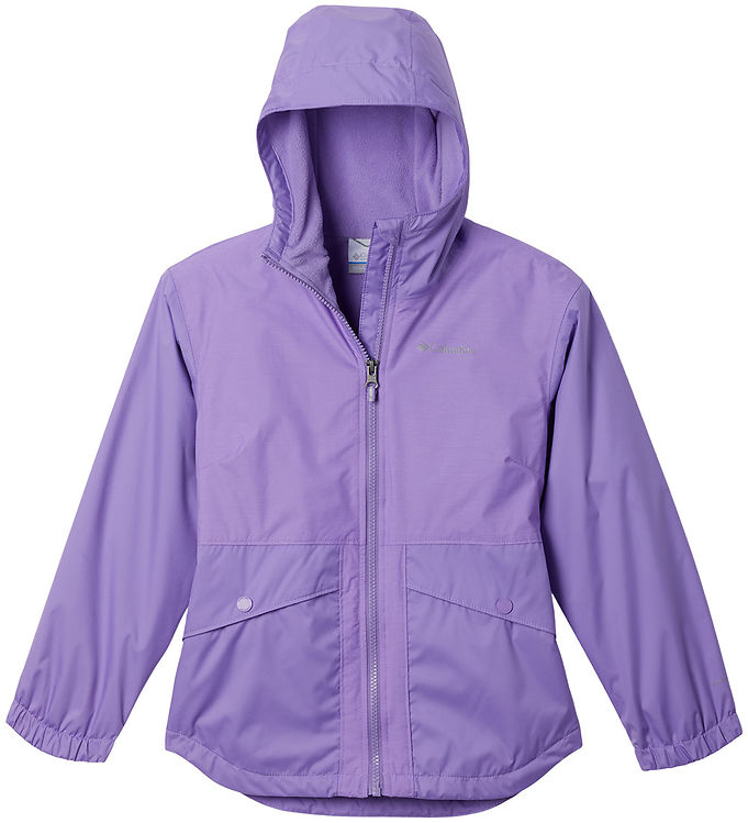 Lilla Columbia Regnjakke Fleece Rainy Trails Paisley Purple - Columbia Regntøj  - 195981461954