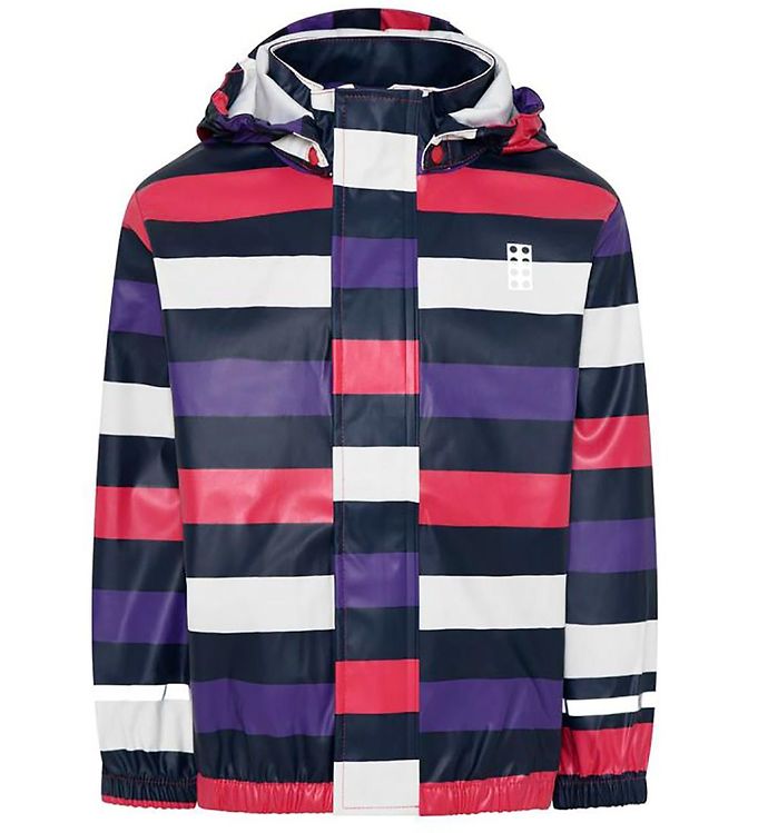 Hvid Lego Wear Regnjakke Jamaica 102 Lilla Fuchsiastri - LegoÂ® Wear Regntøj  - 5700068268262
