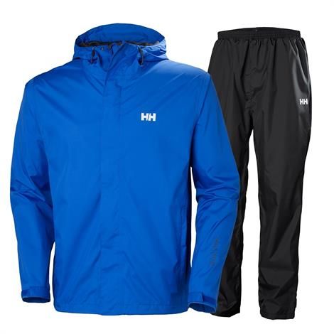 Helly Hansen Mens Portland Rain Set Olympian Blue - Helly Hansen Regntøj  - 7040055443981