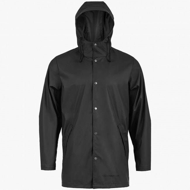 Sort Lighthouse Regnjakke Vandtæt Letvægt Unisex - Highlander Regntøj