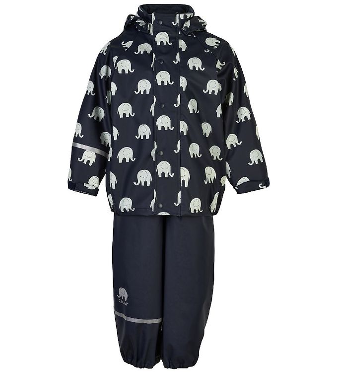 Blå Celavi Regntøj Seler Dark Navy Elefanter - Celavi Regntøj  - 5714625693510