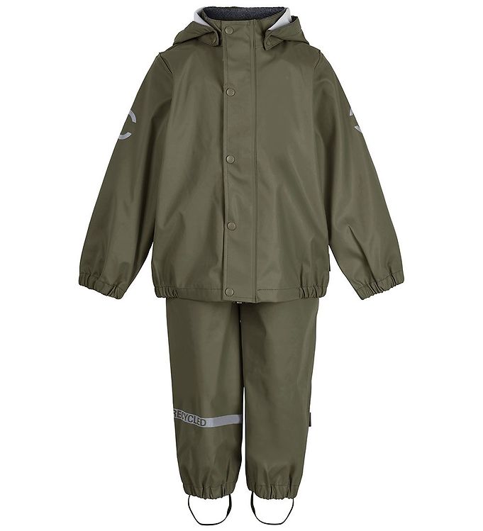 Grøn Mikk Line Regntøj Seler Recycled Dusty Olive - Mikk-line Regntøj  - 5715073211202