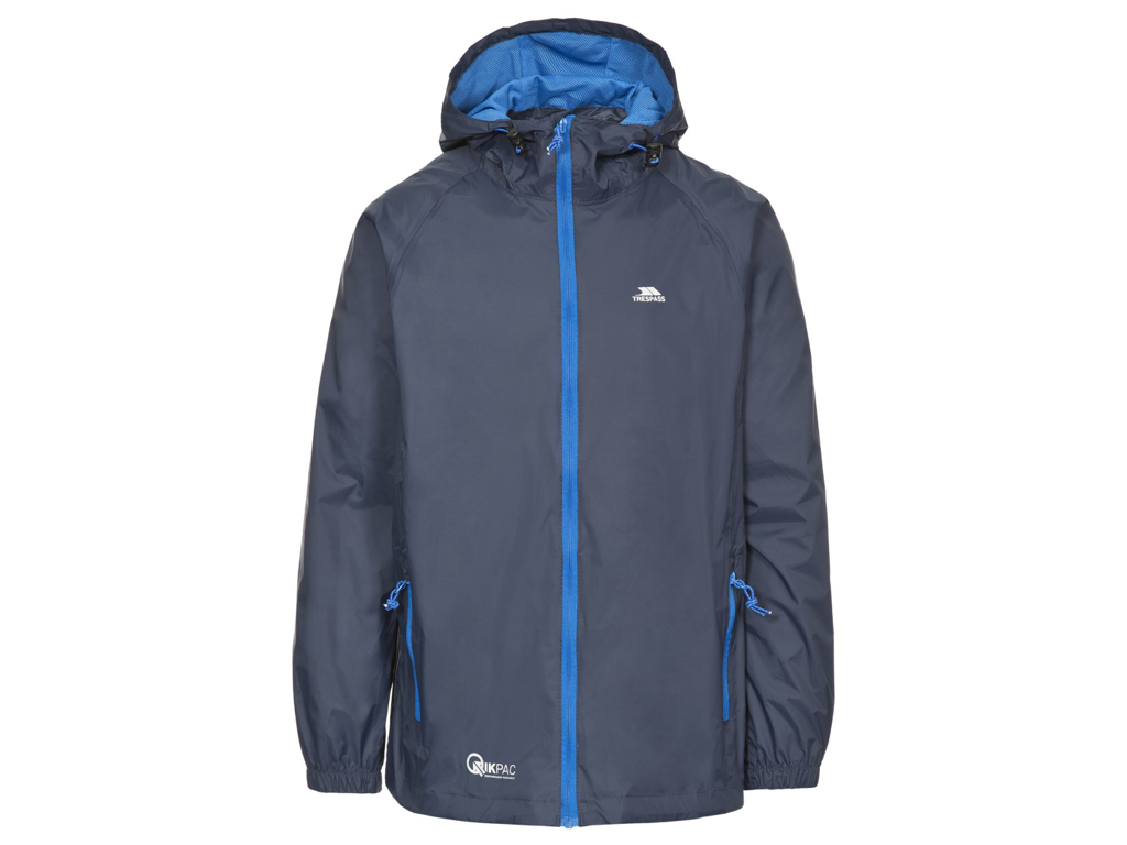 Trespass Qikpac Regnjakke Unisex Navy - Trespass Regntøj  - 5045274419368