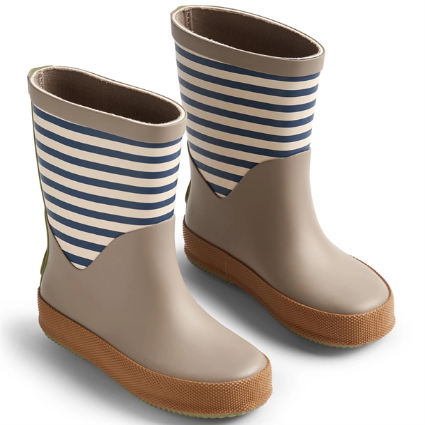 Wheat Gummistøvler Juno Blue Stripe - Wheat Regntøj