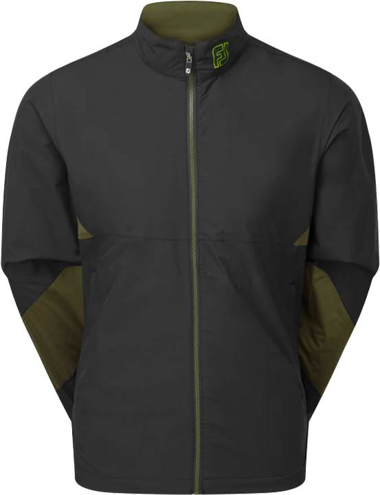 Sort Footjoy Hydrolite 2024 Herre Regnjakke Black Olive Str - Footjoy Regntøj