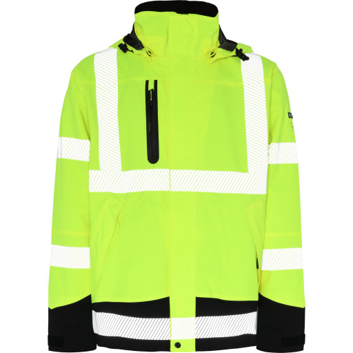 Sort Lyngsøe åndbar Regnjakke Stretch Fox4ws 5057 Gul - Regntøj  - 5708217502816