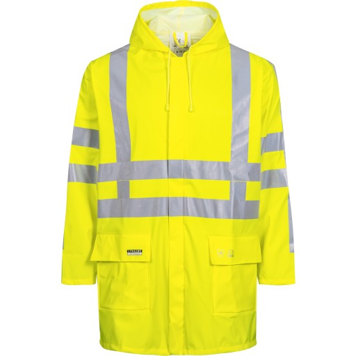 Gul Lyngsøe Regnjakke High Vis Klasse Str - Regntøj  - 5708217008202