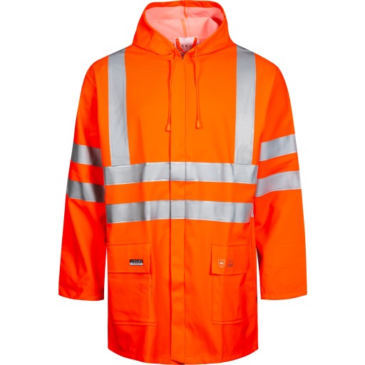 Orange Lyngsøe Pvc Regnjakke Lr9055 High Vis Str 5xl - Regntøj  - 5708217023397