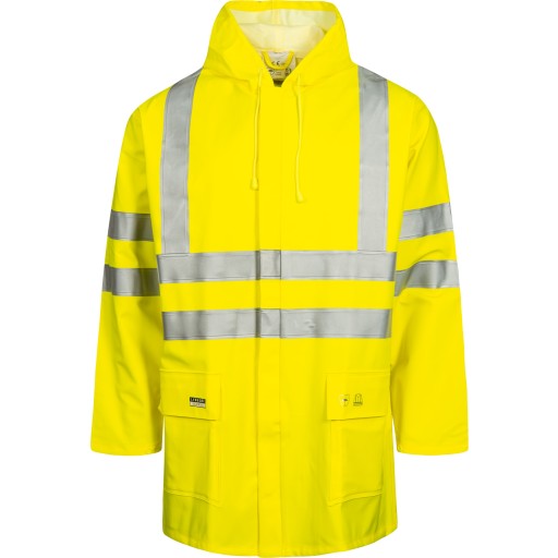 Gul Lyngsøe Pvc Regnjakke Lr9055 High Vis Str - Regntøj  - 5708217023601