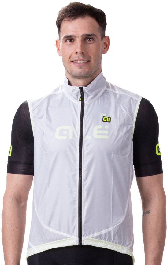 Hvid Al Vest Guscio Light Pack Unisex - Alé Regntøj  - 8055528219764