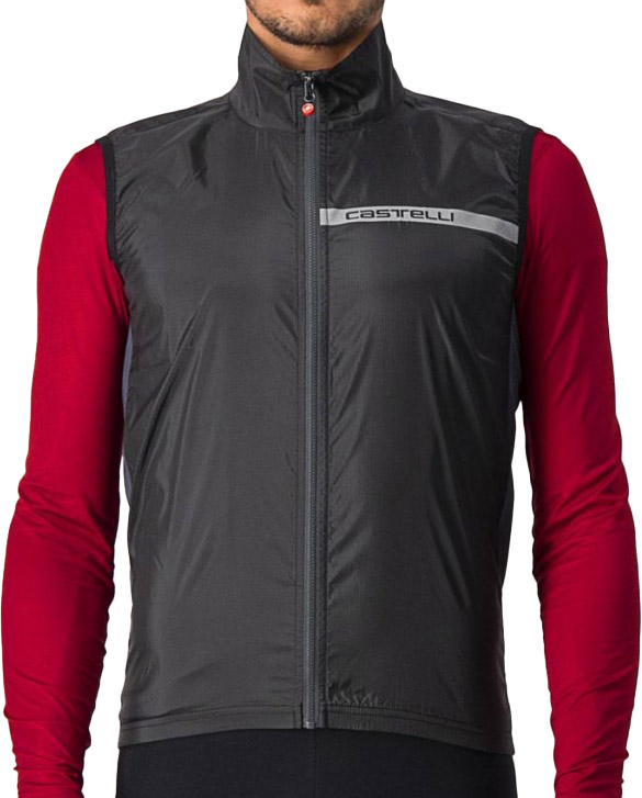 Sort Castelli Squadra Stretch Vest - Castelli Regntøj  - 8050949395370
