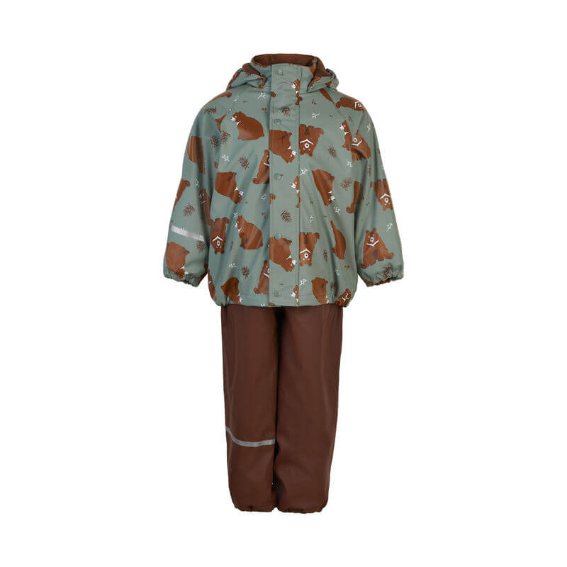 Slate Grey Celavi Regntøj Med Fleece 110 - Celavi Regntøj  - 5714625461089