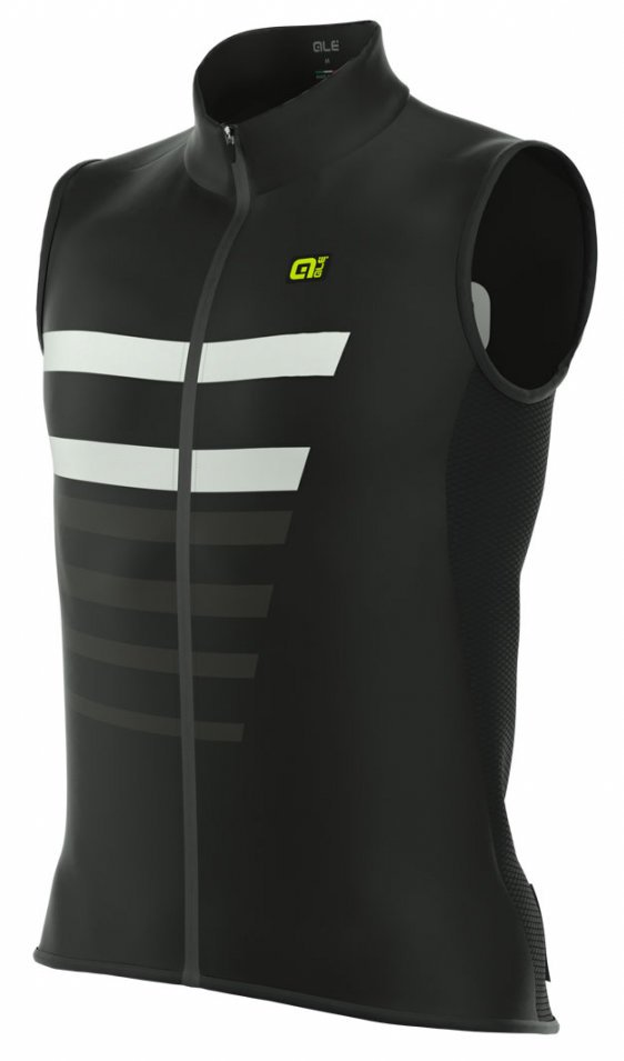 Hvid Al Vest Capitano Windfront Unisex Sort - Alé Regntøj  - 63L0904671707