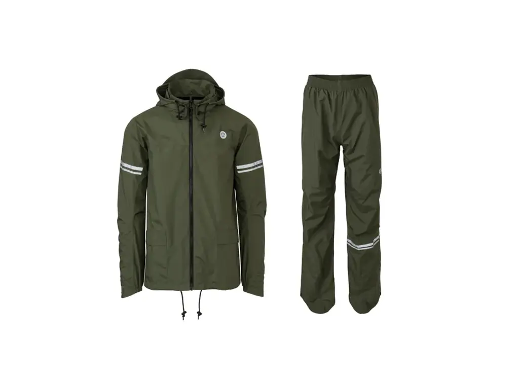 Grøn Agu Essential Original Rain Suit Regnsæt Army Green - Agu Regntøj  - 8717565912649