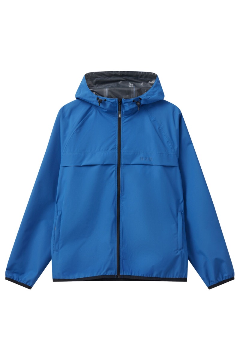 Blå H2o Regnjakke Basic Rømø Rain Jacket Packable Blue - H2o Regntøj  - 5711891332853