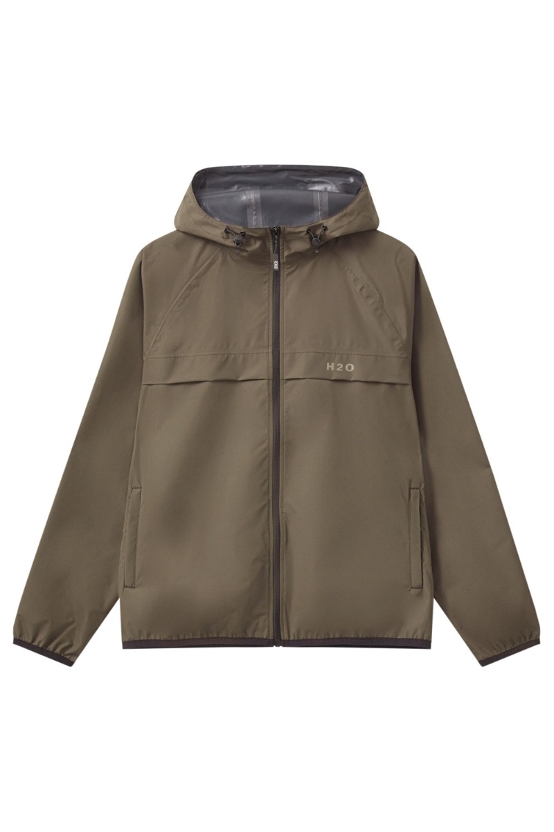 Beige H2o Regnjakke Basic Rømø Rain Jacket Packable Dusty Oak - H2o Regntøj  - 5711891336103