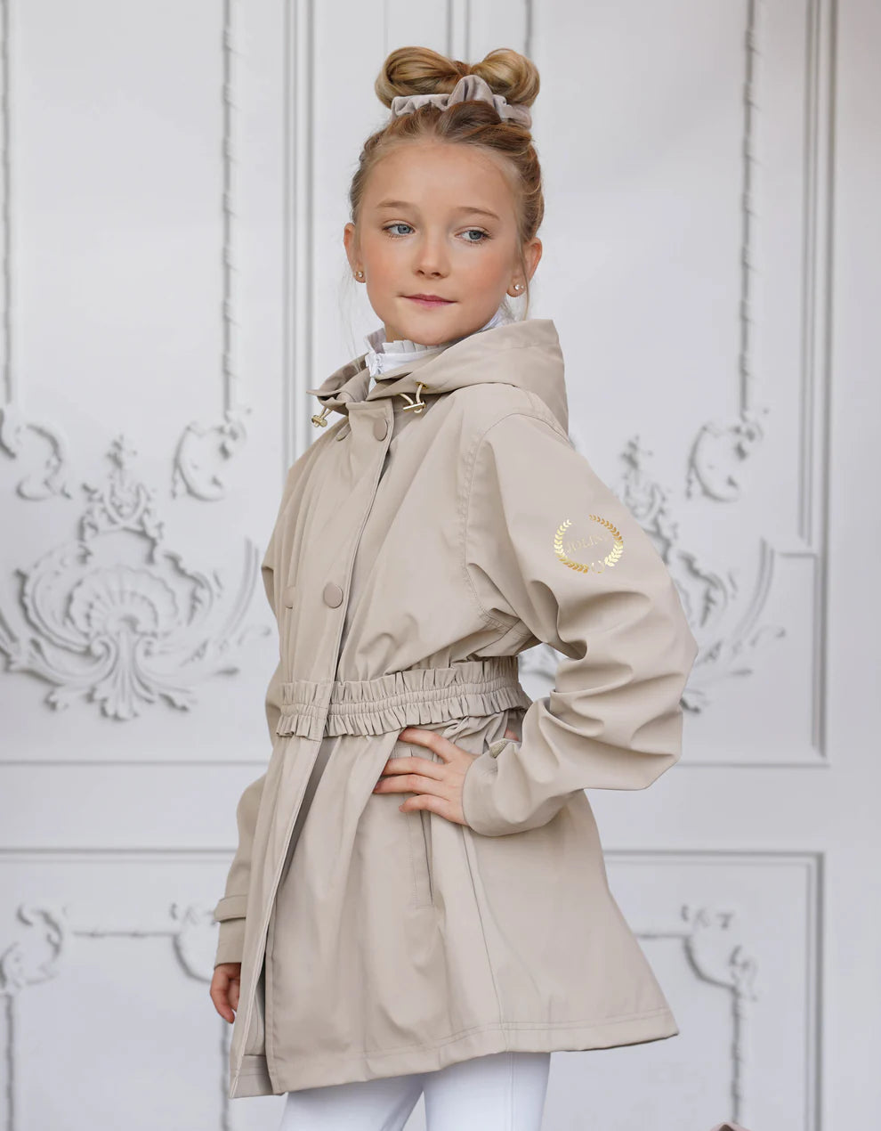 Beige Joline Regnjakke Charlotte 104 110 - Joline Regntøj  - 87201008073545