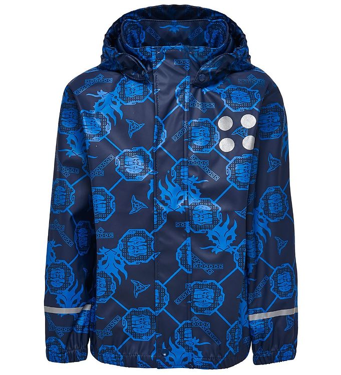 Blå Lego Ninjago Regnjakke Navy Print - LegoÂ® Wear Regntøj  - 5700067438673