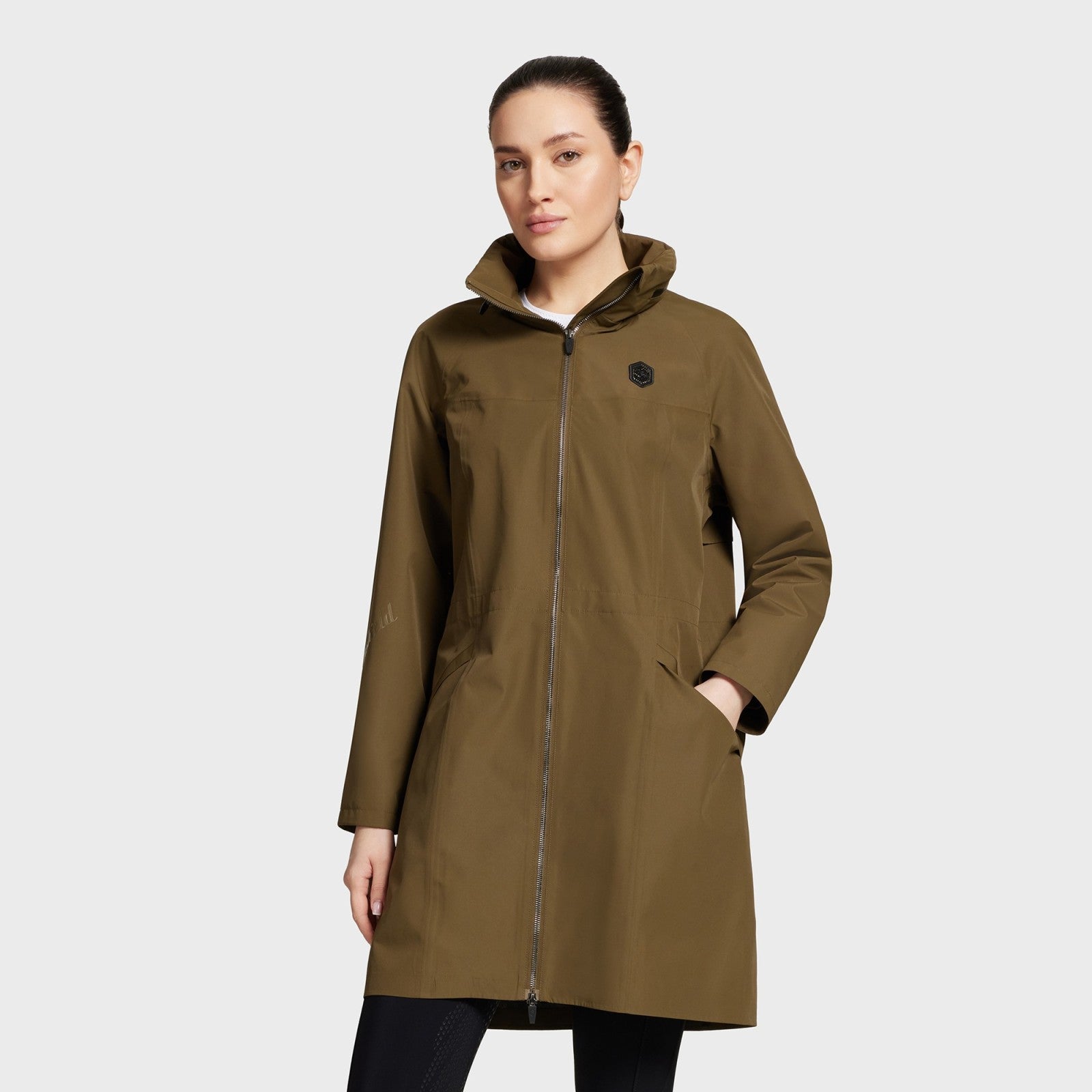 Khaki Samshield Regnjakke Dame Livia Ss24 - Samshield Regntøj  - 3666534351932