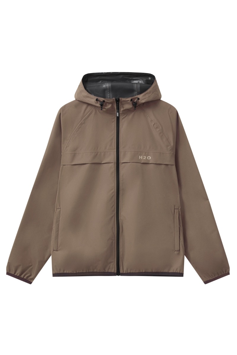 Brun H2o Regnjakke Rømø Rain Jacket Packable Dusty Oak - H2o Regntøj  - 5711891374570