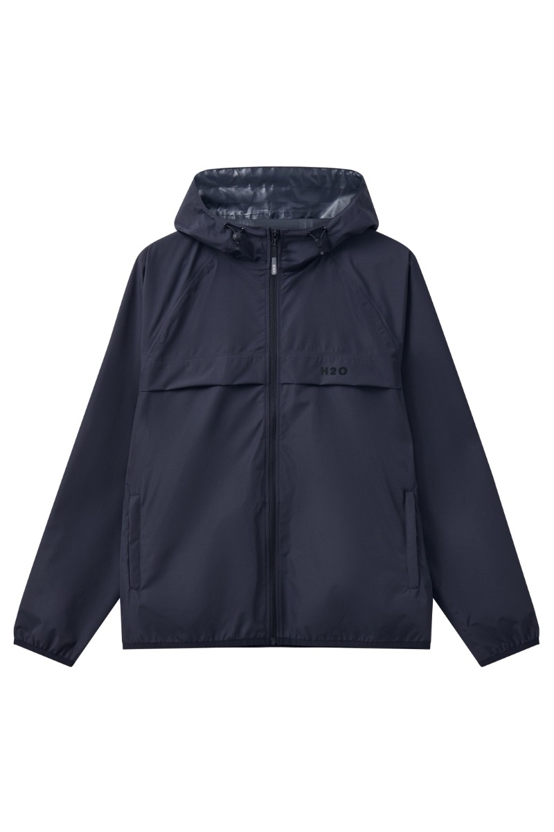 Blå H2o Regnjakke Rømø Rain Jacket Packable Navy - H2o Regntøj  - 5711891374426