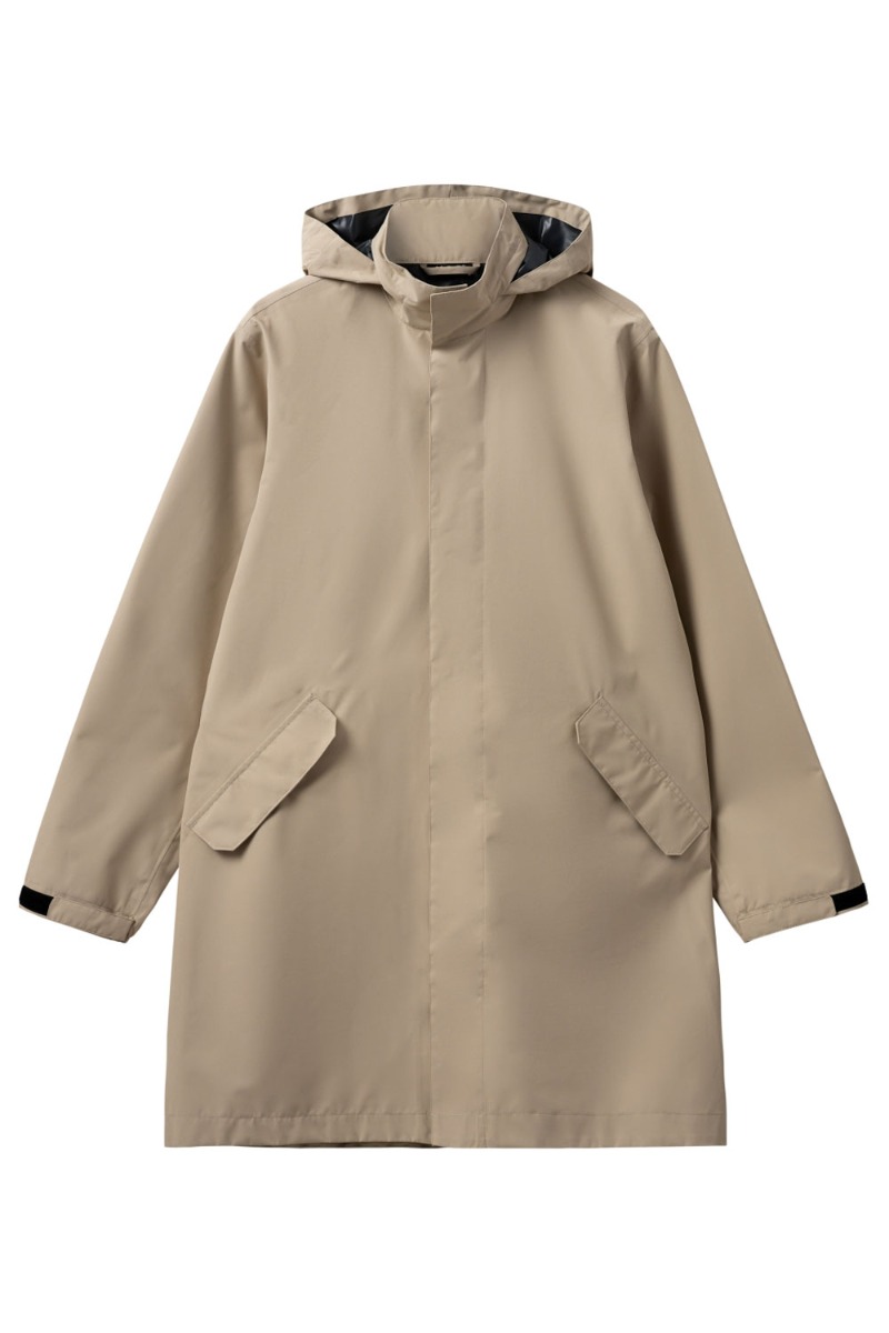 Brun H2o Regnjakke Basic Rømø Rain Long Jacket Warm Grey - H2o Regntøj  - 5711891335106