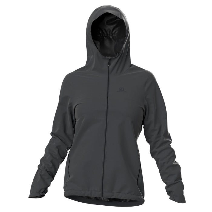 Sort Salomon Essential Regnjakke Black Regntøj Poncho - Salomon Regntøj  - 193128831639