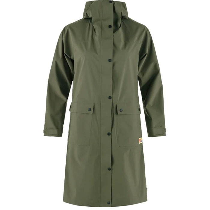 Grøn Fjallraven Rain Parka Kvinder Damer Laurel Green Regntøj Poncho - Fjällräven Regntøj  - 7323451012679